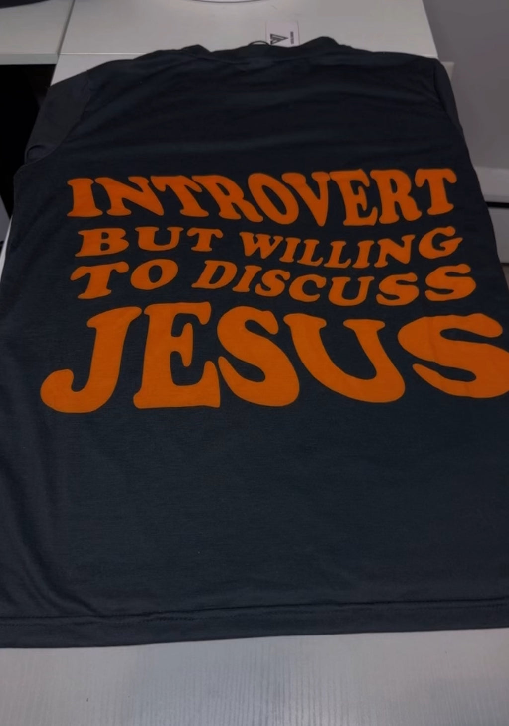 Introvert But Will Discuss Jesus  Long Sleeve Tee- Black
